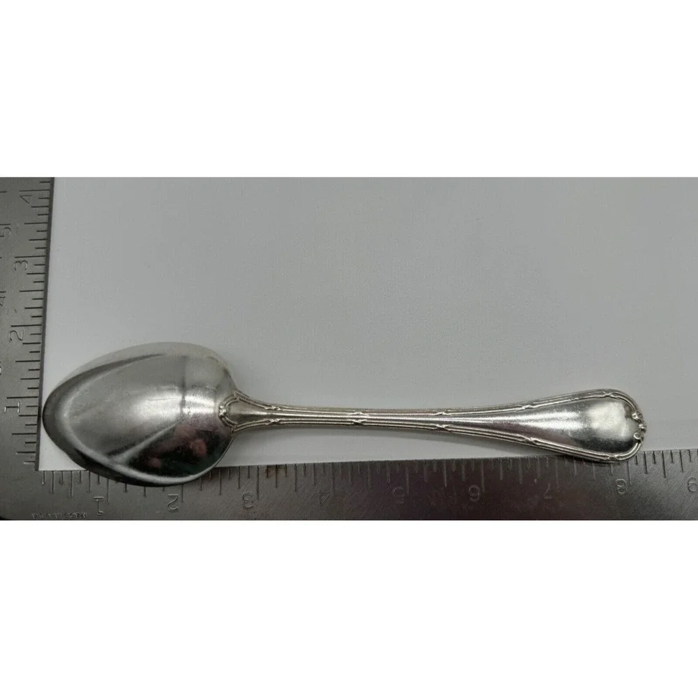 Vintage Christofle Rubans Silverplate European Place Oval Soup Spoon‎ 8 1/8